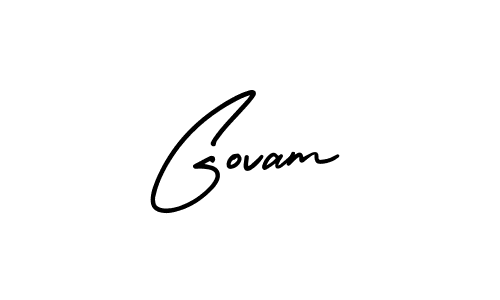 It looks lik you need a new signature style for name Govam. Design unique handwritten (AmerikaSignatureDemo-Regular) signature with our free signature maker in just a few clicks. Govam signature style 3 images and pictures png