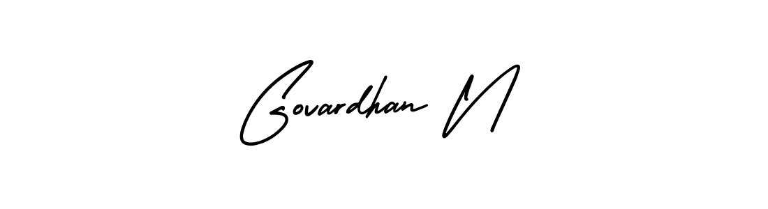 How to make Govardhan N signature? AmerikaSignatureDemo-Regular is a professional autograph style. Create handwritten signature for Govardhan N name. Govardhan N signature style 3 images and pictures png