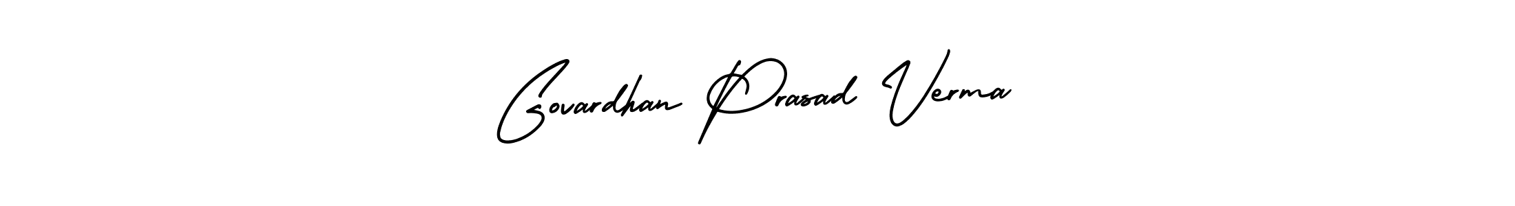 This is the best signature style for the Govardhan Prasad Verma name. Also you like these signature font (AmerikaSignatureDemo-Regular). Mix name signature. Govardhan Prasad Verma signature style 3 images and pictures png