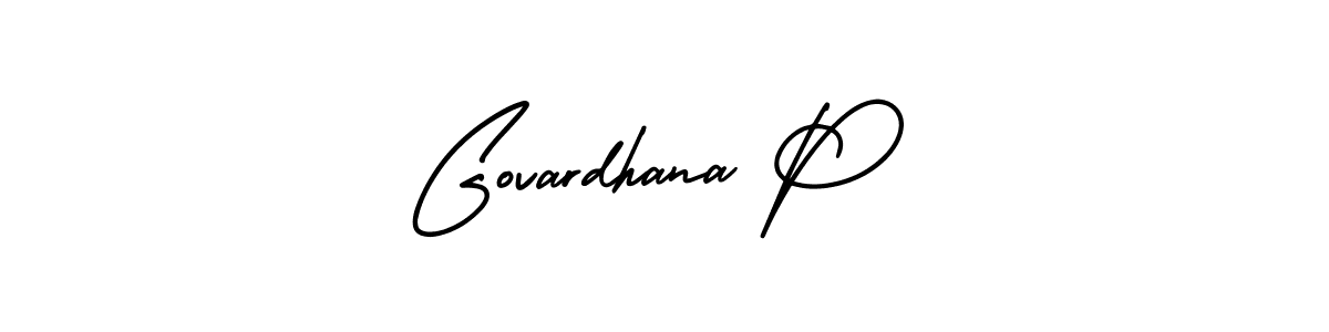 if you are searching for the best signature style for your name Govardhana P. so please give up your signature search. here we have designed multiple signature styles  using AmerikaSignatureDemo-Regular. Govardhana P signature style 3 images and pictures png