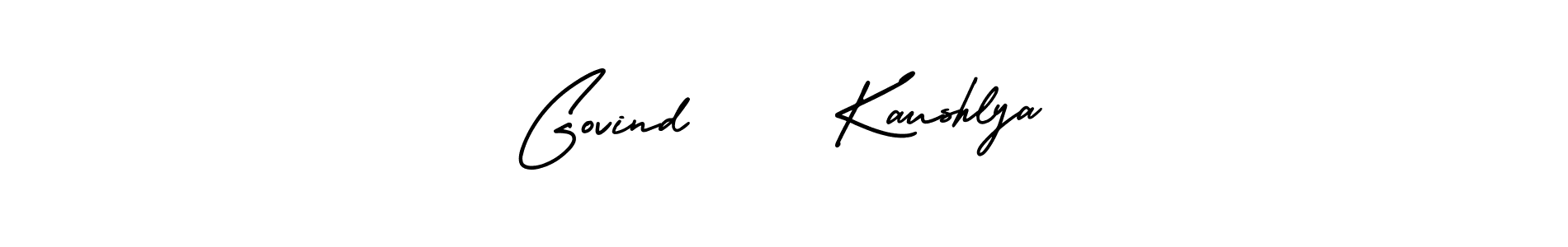 It looks lik you need a new signature style for name Govind     Kaushlya. Design unique handwritten (AmerikaSignatureDemo-Regular) signature with our free signature maker in just a few clicks. Govind     Kaushlya signature style 3 images and pictures png