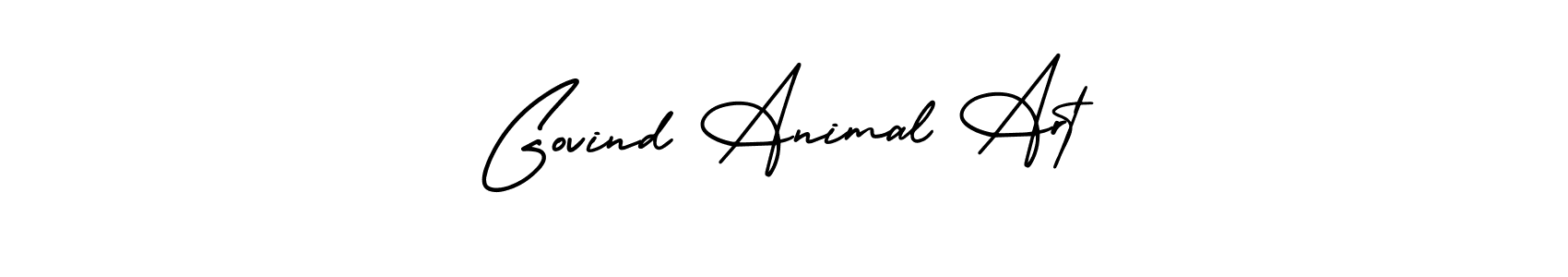Design your own signature with our free online signature maker. With this signature software, you can create a handwritten (AmerikaSignatureDemo-Regular) signature for name Govind Animal Art. Govind Animal Art signature style 3 images and pictures png