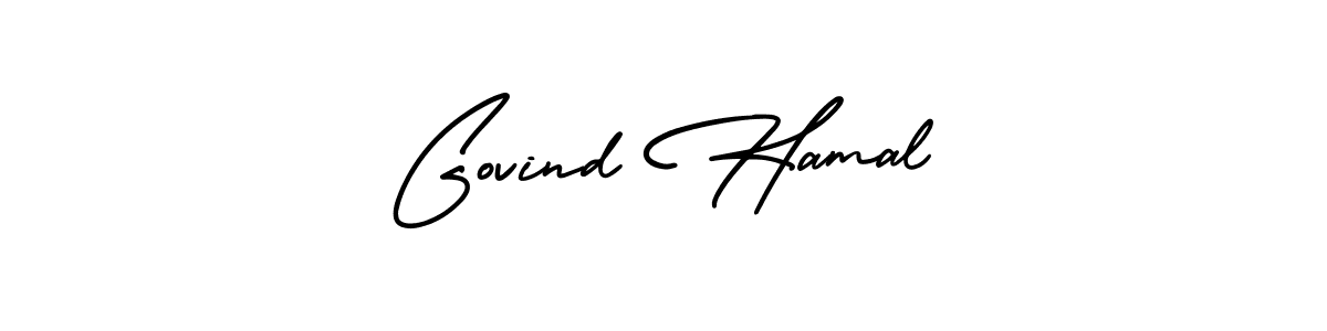 Make a beautiful signature design for name Govind Hamal. With this signature (AmerikaSignatureDemo-Regular) style, you can create a handwritten signature for free. Govind Hamal signature style 3 images and pictures png