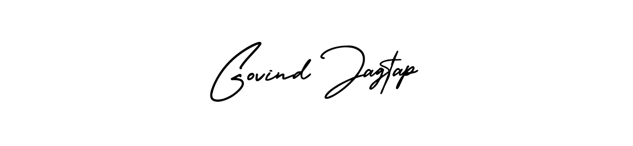 This is the best signature style for the Govind Jagtap name. Also you like these signature font (AmerikaSignatureDemo-Regular). Mix name signature. Govind Jagtap signature style 3 images and pictures png