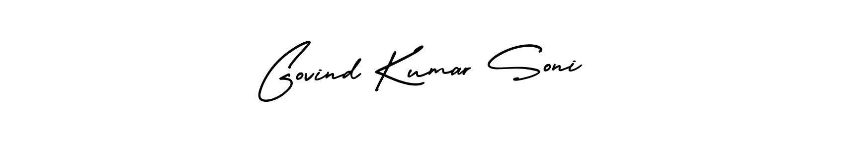 You should practise on your own different ways (AmerikaSignatureDemo-Regular) to write your name (Govind Kumar Soni) in signature. don't let someone else do it for you. Govind Kumar Soni signature style 3 images and pictures png