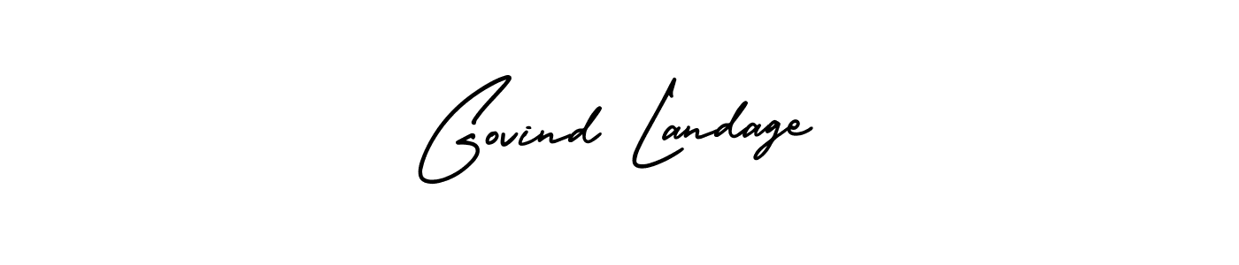 Make a beautiful signature design for name Govind Landage. Use this online signature maker to create a handwritten signature for free. Govind Landage signature style 3 images and pictures png