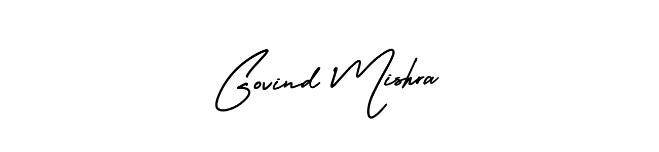 How to make Govind Mishra name signature. Use AmerikaSignatureDemo-Regular style for creating short signs online. This is the latest handwritten sign. Govind Mishra signature style 3 images and pictures png