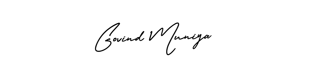 Also we have Govind Muniya name is the best signature style. Create professional handwritten signature collection using AmerikaSignatureDemo-Regular autograph style. Govind Muniya signature style 3 images and pictures png