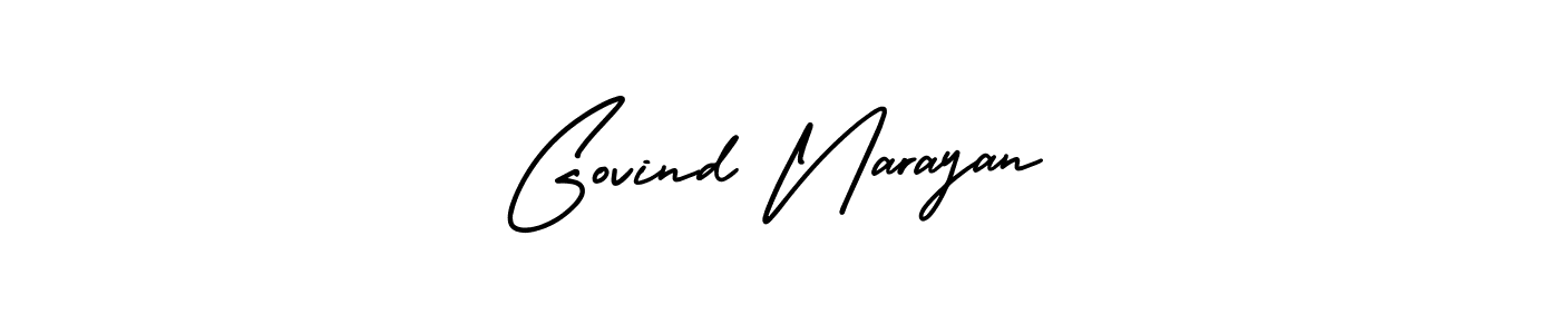 You should practise on your own different ways (AmerikaSignatureDemo-Regular) to write your name (Govind Narayan) in signature. don't let someone else do it for you. Govind Narayan signature style 3 images and pictures png