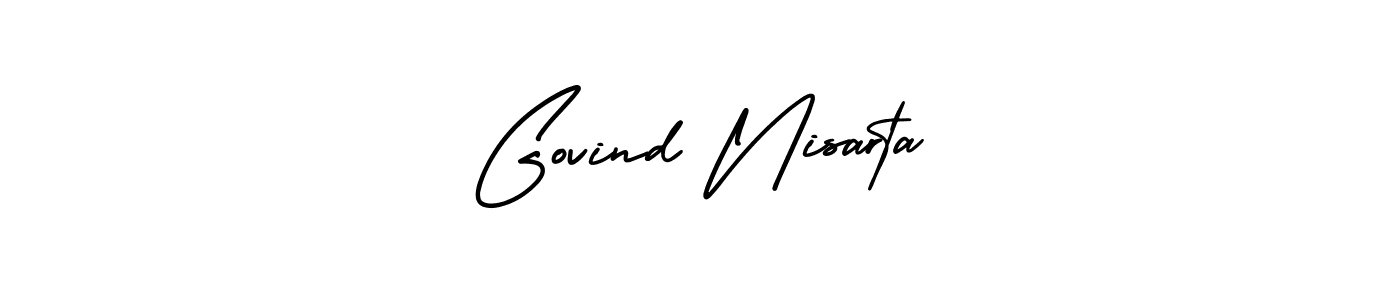 Also You can easily find your signature by using the search form. We will create Govind Nisarta name handwritten signature images for you free of cost using AmerikaSignatureDemo-Regular sign style. Govind Nisarta signature style 3 images and pictures png