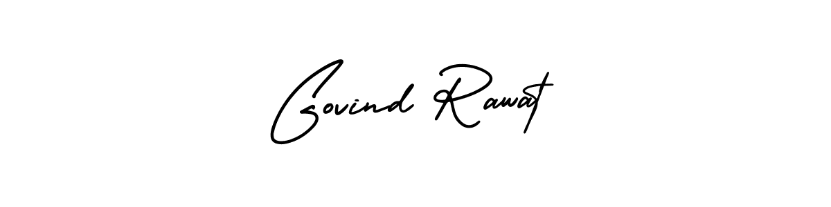Make a beautiful signature design for name Govind Rawat. With this signature (AmerikaSignatureDemo-Regular) style, you can create a handwritten signature for free. Govind Rawat signature style 3 images and pictures png