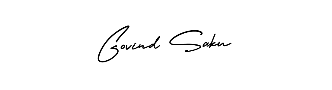 Design your own signature with our free online signature maker. With this signature software, you can create a handwritten (AmerikaSignatureDemo-Regular) signature for name Govind Saku. Govind Saku signature style 3 images and pictures png