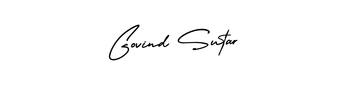 Create a beautiful signature design for name Govind Sutar. With this signature (AmerikaSignatureDemo-Regular) fonts, you can make a handwritten signature for free. Govind Sutar signature style 3 images and pictures png