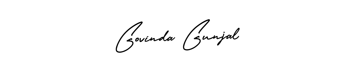 How to make Govinda Gunjal signature? AmerikaSignatureDemo-Regular is a professional autograph style. Create handwritten signature for Govinda Gunjal name. Govinda Gunjal signature style 3 images and pictures png