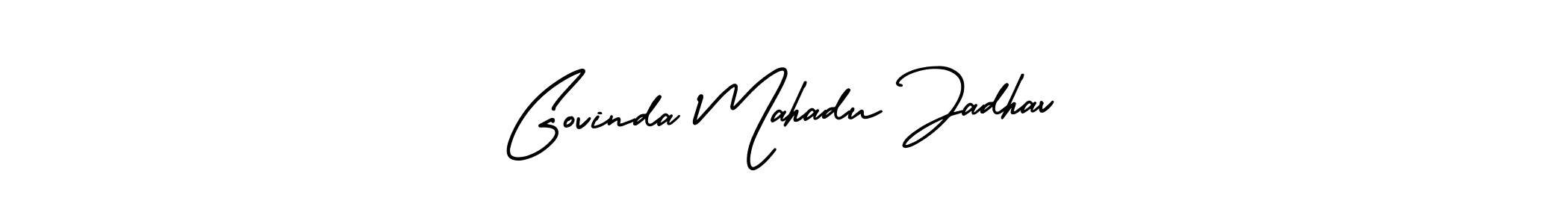 AmerikaSignatureDemo-Regular is a professional signature style that is perfect for those who want to add a touch of class to their signature. It is also a great choice for those who want to make their signature more unique. Get Govinda Mahadu Jadhav name to fancy signature for free. Govinda Mahadu Jadhav signature style 3 images and pictures png