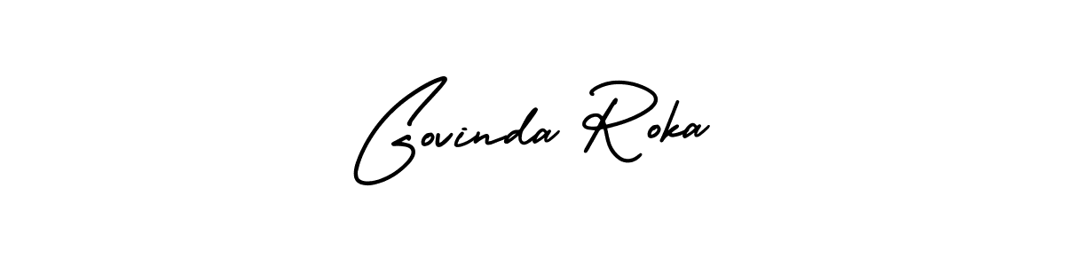 It looks lik you need a new signature style for name Govinda Roka. Design unique handwritten (AmerikaSignatureDemo-Regular) signature with our free signature maker in just a few clicks. Govinda Roka signature style 3 images and pictures png