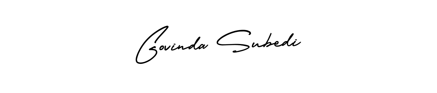 How to make Govinda Subedi signature? AmerikaSignatureDemo-Regular is a professional autograph style. Create handwritten signature for Govinda Subedi name. Govinda Subedi signature style 3 images and pictures png