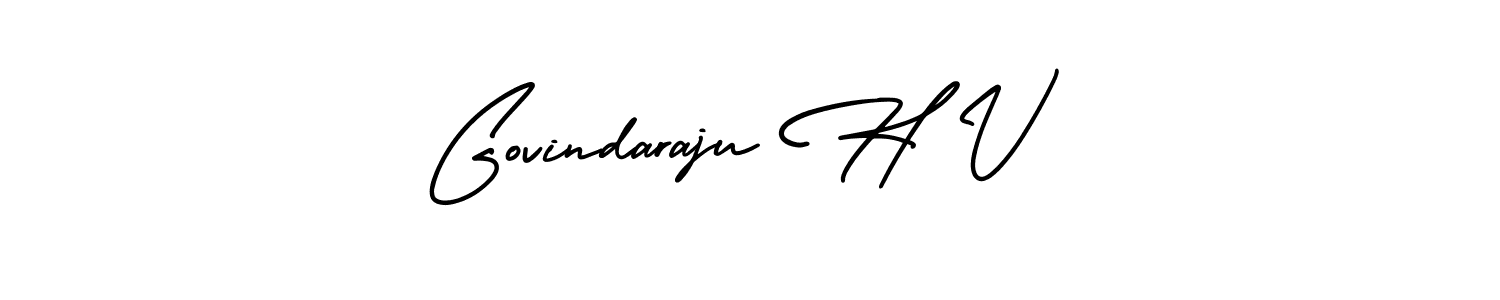 How to make Govindaraju H V signature? AmerikaSignatureDemo-Regular is a professional autograph style. Create handwritten signature for Govindaraju H V name. Govindaraju H V signature style 3 images and pictures png