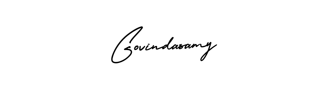 How to make Govindasamy name signature. Use AmerikaSignatureDemo-Regular style for creating short signs online. This is the latest handwritten sign. Govindasamy signature style 3 images and pictures png