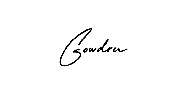 Design your own signature with our free online signature maker. With this signature software, you can create a handwritten (AmerikaSignatureDemo-Regular) signature for name Gowdru. Gowdru signature style 3 images and pictures png