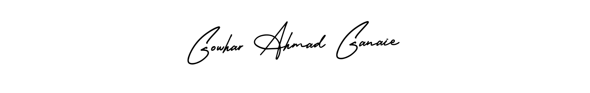 How to make Gowhar Ahmad Ganaie signature? AmerikaSignatureDemo-Regular is a professional autograph style. Create handwritten signature for Gowhar Ahmad Ganaie name. Gowhar Ahmad Ganaie signature style 3 images and pictures png