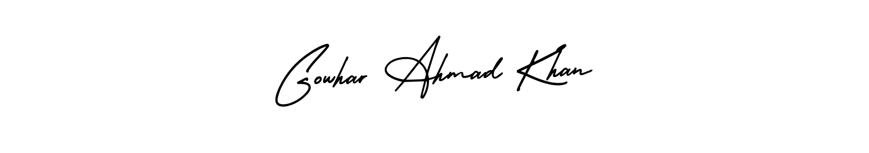 Make a short Gowhar Ahmad Khan signature style. Manage your documents anywhere anytime using AmerikaSignatureDemo-Regular. Create and add eSignatures, submit forms, share and send files easily. Gowhar Ahmad Khan signature style 3 images and pictures png