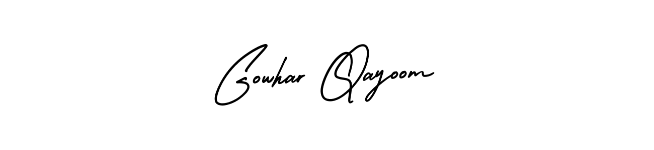 Check out images of Autograph of Gowhar Qayoom name. Actor Gowhar Qayoom Signature Style. AmerikaSignatureDemo-Regular is a professional sign style online. Gowhar Qayoom signature style 3 images and pictures png