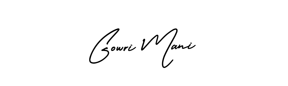 Check out images of Autograph of Gowri Mani name. Actor Gowri Mani Signature Style. AmerikaSignatureDemo-Regular is a professional sign style online. Gowri Mani signature style 3 images and pictures png