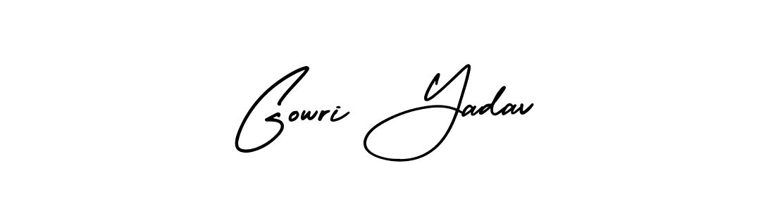 How to Draw Gowri Yadav signature style? AmerikaSignatureDemo-Regular is a latest design signature styles for name Gowri Yadav. Gowri Yadav signature style 3 images and pictures png