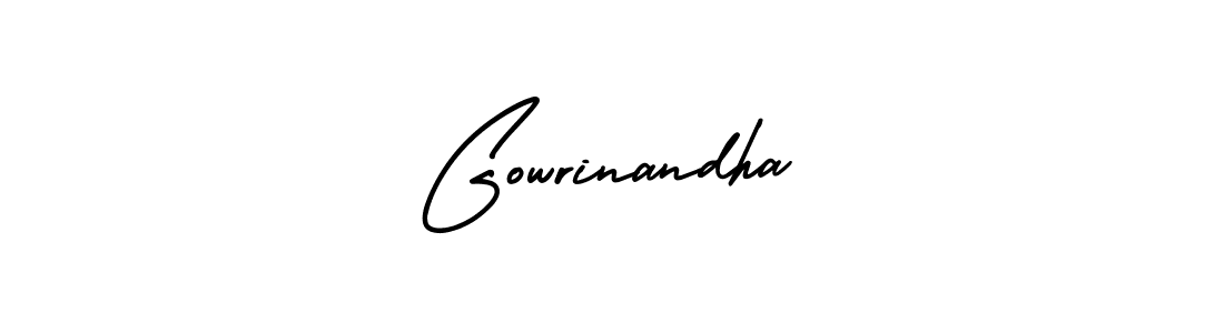 Design your own signature with our free online signature maker. With this signature software, you can create a handwritten (AmerikaSignatureDemo-Regular) signature for name Gowrinandha. Gowrinandha signature style 3 images and pictures png