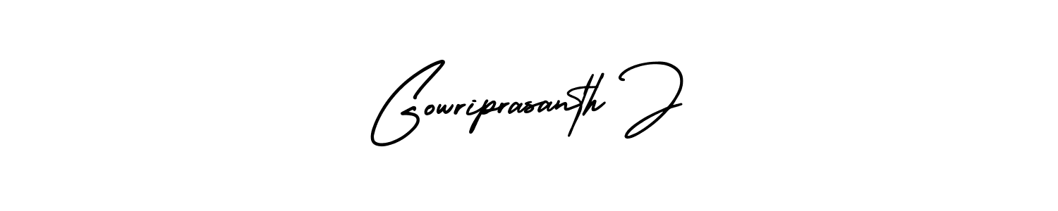 AmerikaSignatureDemo-Regular is a professional signature style that is perfect for those who want to add a touch of class to their signature. It is also a great choice for those who want to make their signature more unique. Get Gowriprasanth J name to fancy signature for free. Gowriprasanth J signature style 3 images and pictures png