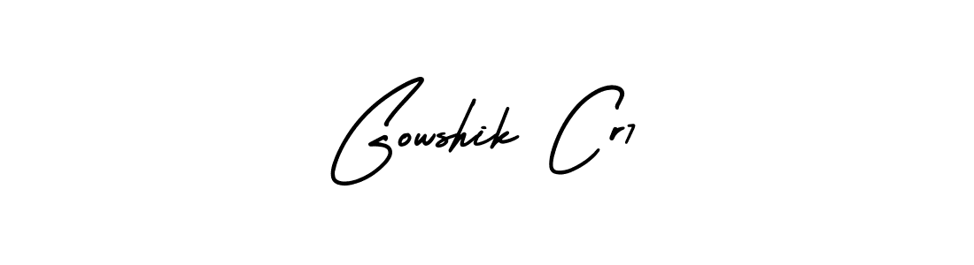 Gowshik Cr7 stylish signature style. Best Handwritten Sign (AmerikaSignatureDemo-Regular) for my name. Handwritten Signature Collection Ideas for my name Gowshik Cr7. Gowshik Cr7 signature style 3 images and pictures png