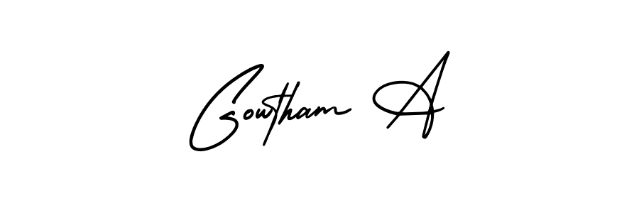How to Draw Gowtham A signature style? AmerikaSignatureDemo-Regular is a latest design signature styles for name Gowtham A. Gowtham A signature style 3 images and pictures png