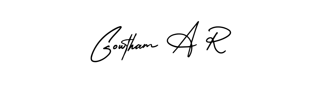 Similarly AmerikaSignatureDemo-Regular is the best handwritten signature design. Signature creator online .You can use it as an online autograph creator for name Gowtham A R. Gowtham A R signature style 3 images and pictures png