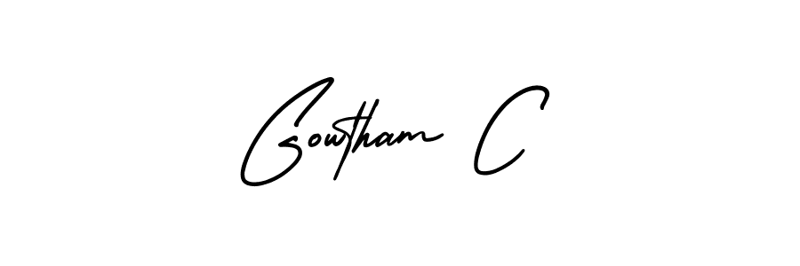 Once you've used our free online signature maker to create your best signature AmerikaSignatureDemo-Regular style, it's time to enjoy all of the benefits that Gowtham C name signing documents. Gowtham C signature style 3 images and pictures png