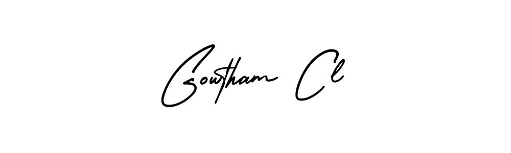 if you are searching for the best signature style for your name Gowtham Cl. so please give up your signature search. here we have designed multiple signature styles  using AmerikaSignatureDemo-Regular. Gowtham Cl signature style 3 images and pictures png