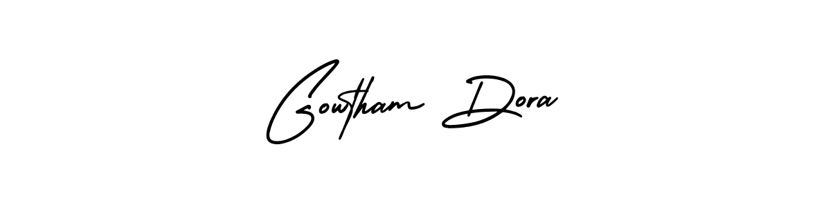 How to Draw Gowtham Dora signature style? AmerikaSignatureDemo-Regular is a latest design signature styles for name Gowtham Dora. Gowtham Dora signature style 3 images and pictures png
