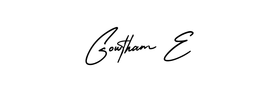Make a beautiful signature design for name Gowtham E. Use this online signature maker to create a handwritten signature for free. Gowtham E signature style 3 images and pictures png