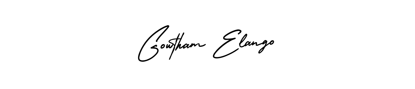 How to make Gowtham Elango signature? AmerikaSignatureDemo-Regular is a professional autograph style. Create handwritten signature for Gowtham Elango name. Gowtham Elango signature style 3 images and pictures png