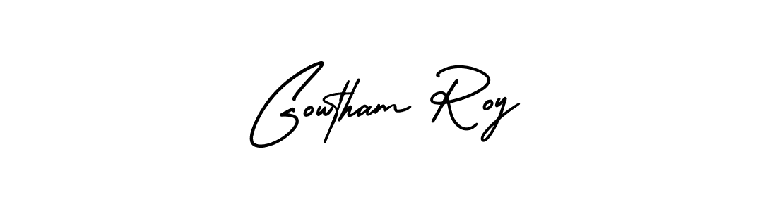 Make a beautiful signature design for name Gowtham Roy. With this signature (AmerikaSignatureDemo-Regular) style, you can create a handwritten signature for free. Gowtham Roy signature style 3 images and pictures png