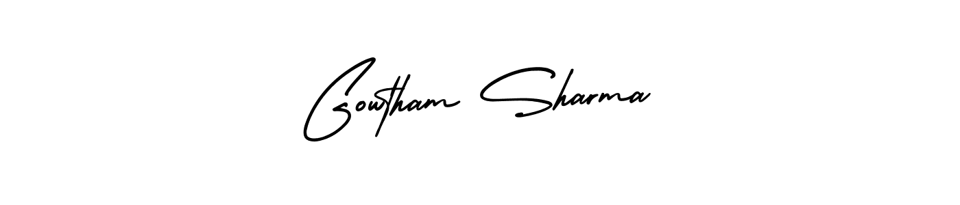 Design your own signature with our free online signature maker. With this signature software, you can create a handwritten (AmerikaSignatureDemo-Regular) signature for name Gowtham Sharma. Gowtham Sharma signature style 3 images and pictures png