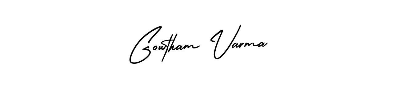 Use a signature maker to create a handwritten signature online. With this signature software, you can design (AmerikaSignatureDemo-Regular) your own signature for name Gowtham Varma. Gowtham Varma signature style 3 images and pictures png