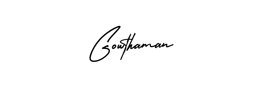 Make a beautiful signature design for name Gowthaman. Use this online signature maker to create a handwritten signature for free. Gowthaman signature style 3 images and pictures png
