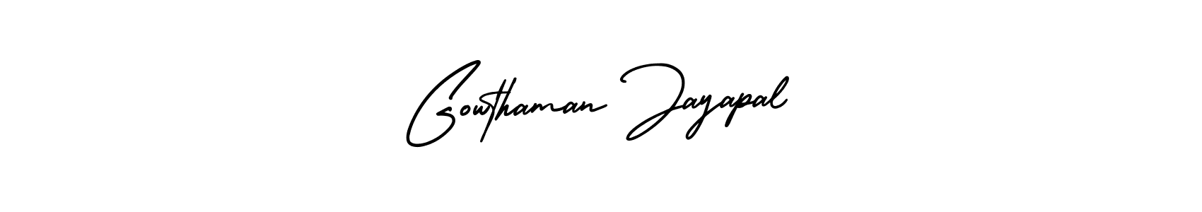 Design your own signature with our free online signature maker. With this signature software, you can create a handwritten (AmerikaSignatureDemo-Regular) signature for name Gowthaman Jayapal. Gowthaman Jayapal signature style 3 images and pictures png