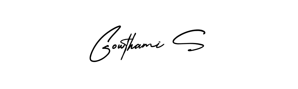 How to Draw Gowthami S signature style? AmerikaSignatureDemo-Regular is a latest design signature styles for name Gowthami S. Gowthami S signature style 3 images and pictures png