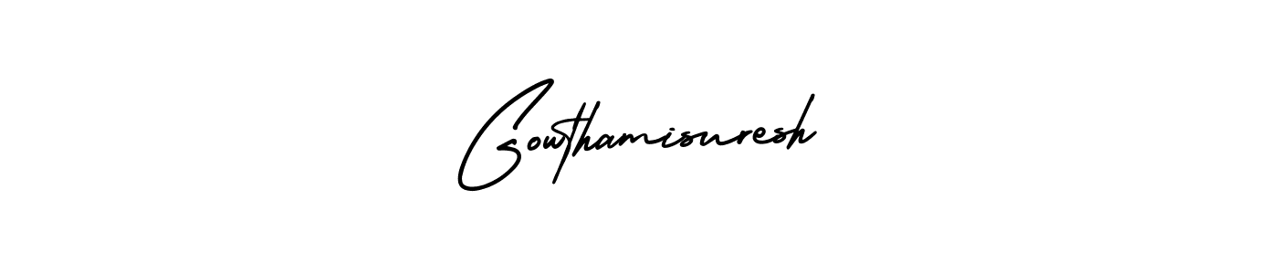 Check out images of Autograph of Gowthamisuresh name. Actor Gowthamisuresh Signature Style. AmerikaSignatureDemo-Regular is a professional sign style online. Gowthamisuresh signature style 3 images and pictures png