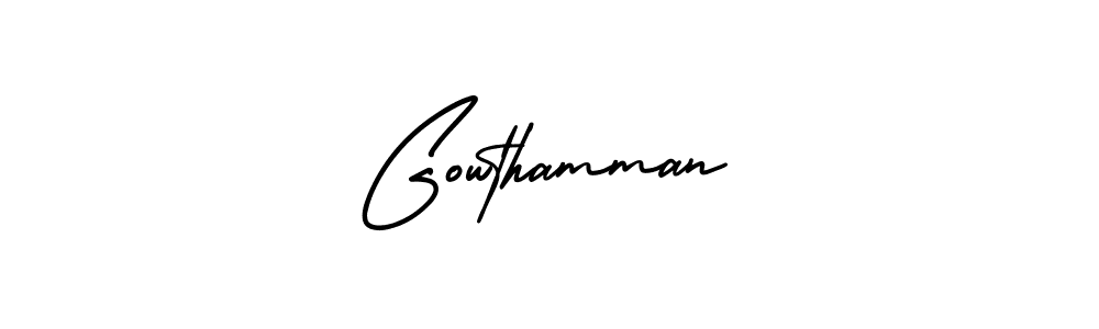 Also we have Gowthamman name is the best signature style. Create professional handwritten signature collection using AmerikaSignatureDemo-Regular autograph style. Gowthamman signature style 3 images and pictures png