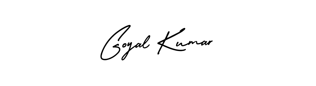 You should practise on your own different ways (AmerikaSignatureDemo-Regular) to write your name (Goyal Kumar) in signature. don't let someone else do it for you. Goyal Kumar signature style 3 images and pictures png