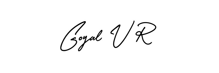 Make a beautiful signature design for name Goyal V R. With this signature (AmerikaSignatureDemo-Regular) style, you can create a handwritten signature for free. Goyal V R signature style 3 images and pictures png