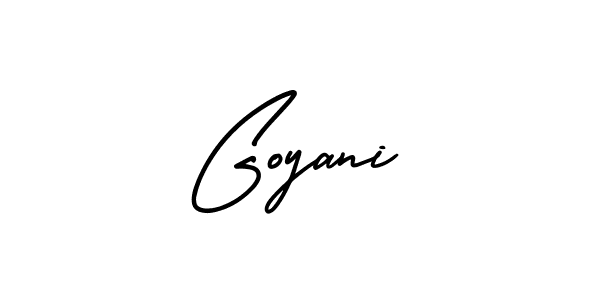 Design your own signature with our free online signature maker. With this signature software, you can create a handwritten (AmerikaSignatureDemo-Regular) signature for name Goyani. Goyani signature style 3 images and pictures png
